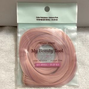 Etude House - pink nylon colour hair clip on